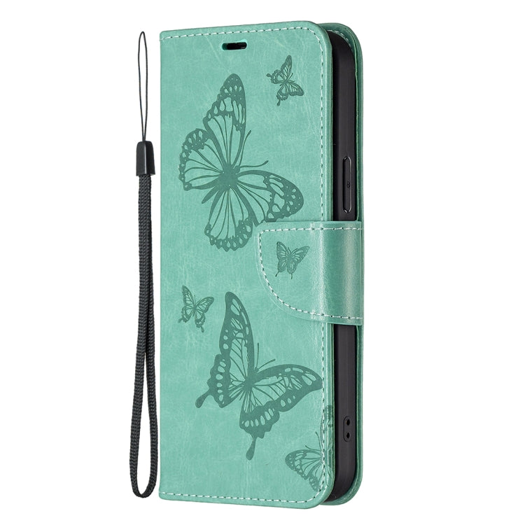 Embossing Two Butterflies Pattern Leather Phone Case, For vivo Y02 4G, For Xiaomi Redmi 12C, For Xiaomi Redmi K60 / K60 Pro, For Xiaomi Redmi Note 12 Pro+ Global, For Xiaomi Redmi Note 12 Pro 5G Global, For Xiaomi Redmi Note 12 Global