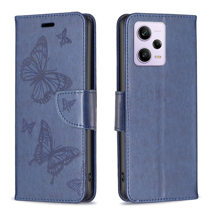 Embossing Two Butterflies Pattern Leather Phone Case, For vivo Y02 4G, For Xiaomi Redmi 12C, For Xiaomi Redmi K60 / K60 Pro, For Xiaomi Redmi Note 12 Pro+ Global, For Xiaomi Redmi Note 12 Pro 5G Global, For Xiaomi Redmi Note 12 Global