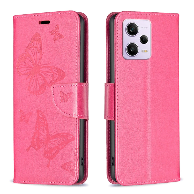 Embossing Two Butterflies Pattern Leather Phone Case, For vivo Y02 4G, For Xiaomi Redmi 12C, For Xiaomi Redmi K60 / K60 Pro, For Xiaomi Redmi Note 12 Pro+ Global, For Xiaomi Redmi Note 12 Pro 5G Global, For Xiaomi Redmi Note 12 Global