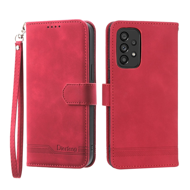 Dierfeng Dream Line TPU + PU Leather Phone Case, For Samsung Galaxy A22 5G, For Samsung Galaxy A03s 164mm, For Samsung Galaxy A03s 166mm, For Samsung Galaxy A03s US Version, For Samsung Galaxy A13, For Samsung Galaxy A53, For Samsung Galaxy A73        ...