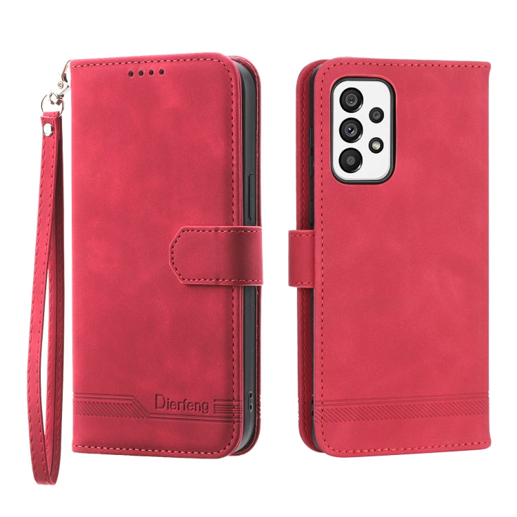 Dierfeng Dream Line TPU + PU Leather Phone Case, For Samsung Galaxy A22 5G, For Samsung Galaxy A03s 164mm, For Samsung Galaxy A03s 166mm, For Samsung Galaxy A03s US Version, For Samsung Galaxy A13, For Samsung Galaxy A53, For Samsung Galaxy A73        ...