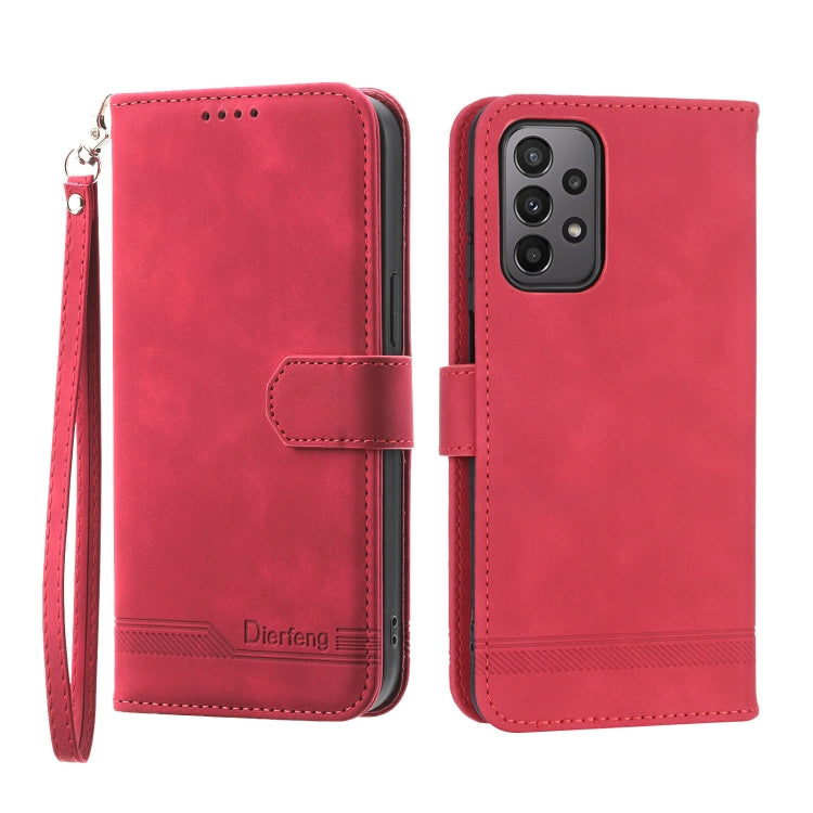 Dierfeng Dream Line TPU + PU Leather Phone Case, For Samsung Galaxy A22 5G, For Samsung Galaxy A03s 164mm, For Samsung Galaxy A03s 166mm, For Samsung Galaxy A03s US Version, For Samsung Galaxy A13, For Samsung Galaxy A53, For Samsung Galaxy A73        ...