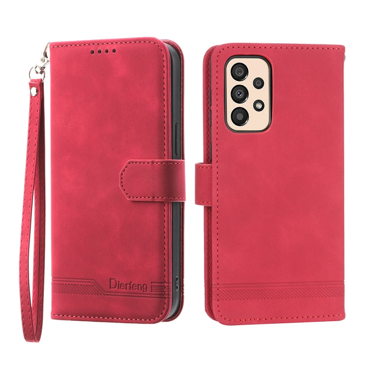 Dierfeng Dream Line TPU + PU Leather Phone Case, For Samsung Galaxy A33, For Samsung Galaxy A22e 5G JP Version, For Samsung Galaxy A14, For Samsung Galaxy A54, For Samsung Galaxy A34, For Samsung Galaxy S20 FE, For Samsung Galaxy S21 5G                ...