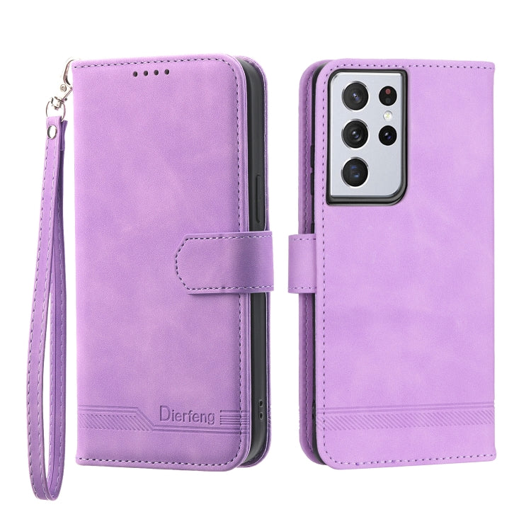 Dierfeng Dream Line TPU + PU Leather Phone Case, For Samsung Galaxy S21 Ultra 5G, For Samsung Galaxy S21 FE 5G, For Samsung Galaxy S22 5G, For Samsung Galaxy S22+ 5G, For Samsung Galaxy S22 Ultra 5G, For Samsung Galaxy S23 5G                           ...
