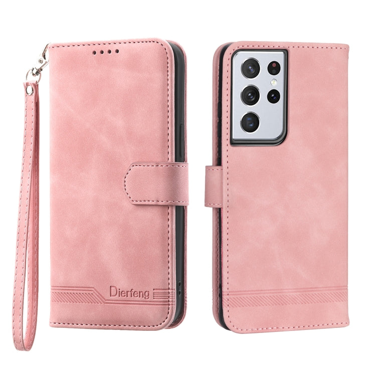 Dierfeng Dream Line TPU + PU Leather Phone Case, For Samsung Galaxy S21 Ultra 5G, For Samsung Galaxy S21 FE 5G, For Samsung Galaxy S22 5G, For Samsung Galaxy S22+ 5G, For Samsung Galaxy S22 Ultra 5G, For Samsung Galaxy S23 5G                           ...