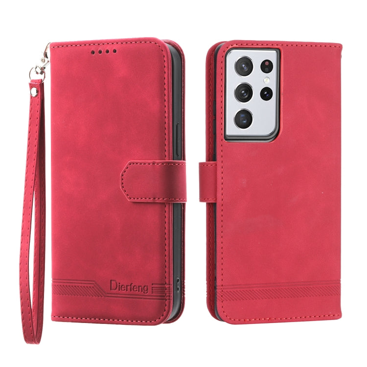 Dierfeng Dream Line TPU + PU Leather Phone Case, For Samsung Galaxy S21 Ultra 5G, For Samsung Galaxy S21 FE 5G, For Samsung Galaxy S22 5G, For Samsung Galaxy S22+ 5G, For Samsung Galaxy S22 Ultra 5G, For Samsung Galaxy S23 5G                           ...