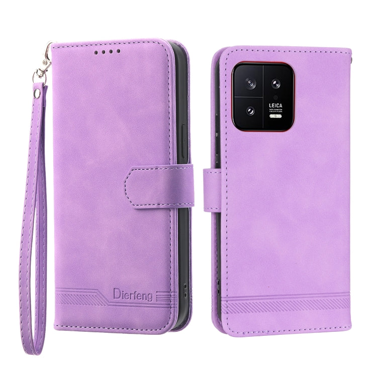 Dierfeng Dream Line TPU + PU Leather Phone Case, For Xiaomi 12 Ultra, For Xiaomi 13, For Xiaomi 13 Pro, For Xiaomi Poco C40