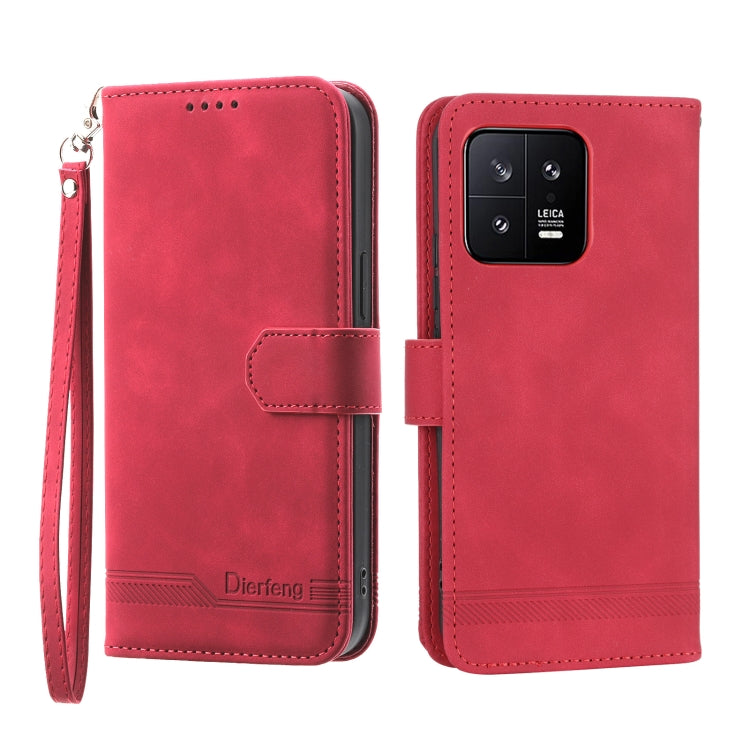 Dierfeng Dream Line TPU + PU Leather Phone Case, For Xiaomi 12 Ultra, For Xiaomi 13, For Xiaomi 13 Pro, For Xiaomi Poco C40