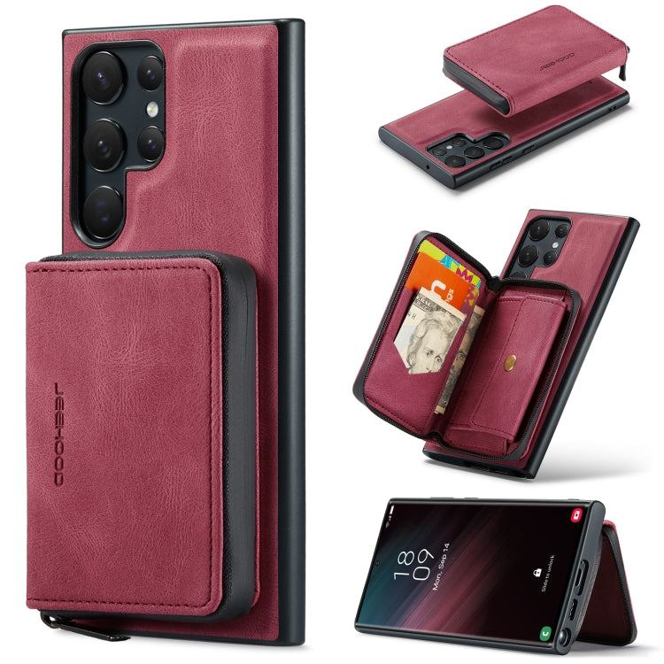 JEEHOOD Magnetic Zipper Horizontal Flip Leather Phone Case, For Samsung Galaxy A15 5G, For Samsung Galaxy A55 5G, For Samsung Galaxy A35 5G, For Samsung Galaxy S24 Ultra 5G, For Samsung Galaxy S24+ 5G, For Samsung Galaxy S24 5G                         ...