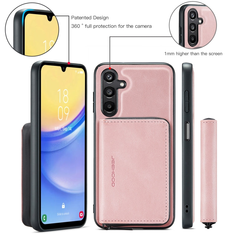 JEEHOOD Magnetic Zipper Horizontal Flip Leather Phone Case, For Samsung Galaxy A15 5G, For Samsung Galaxy A55 5G, For Samsung Galaxy A35 5G, For Samsung Galaxy S24 Ultra 5G, For Samsung Galaxy S24+ 5G, For Samsung Galaxy S24 5G                         ...