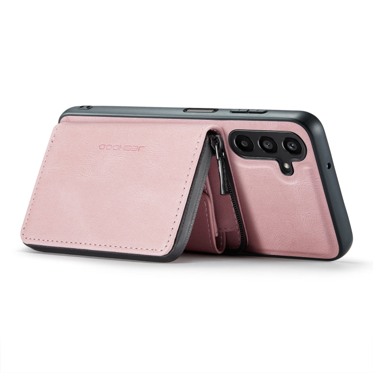 JEEHOOD Magnetic Zipper Horizontal Flip Leather Phone Case, For Samsung Galaxy A15 5G, For Samsung Galaxy A55 5G, For Samsung Galaxy A35 5G, For Samsung Galaxy S24 Ultra 5G, For Samsung Galaxy S24+ 5G, For Samsung Galaxy S24 5G                         ...