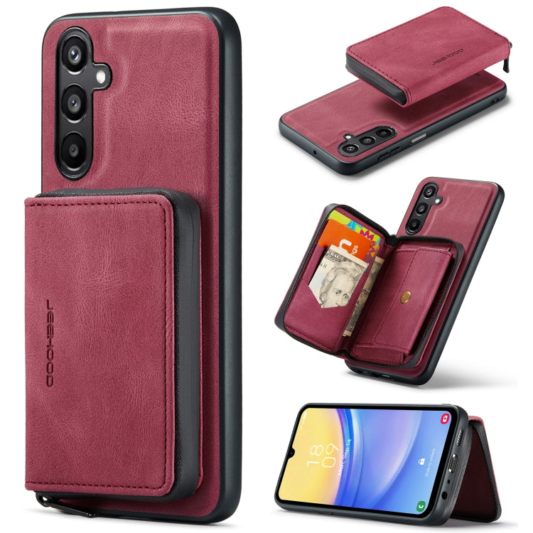 JEEHOOD Magnetic Zipper Horizontal Flip Leather Phone Case, For Samsung Galaxy A15 5G, For Samsung Galaxy A55 5G, For Samsung Galaxy A35 5G, For Samsung Galaxy S24 Ultra 5G, For Samsung Galaxy S24+ 5G, For Samsung Galaxy S24 5G                         ...