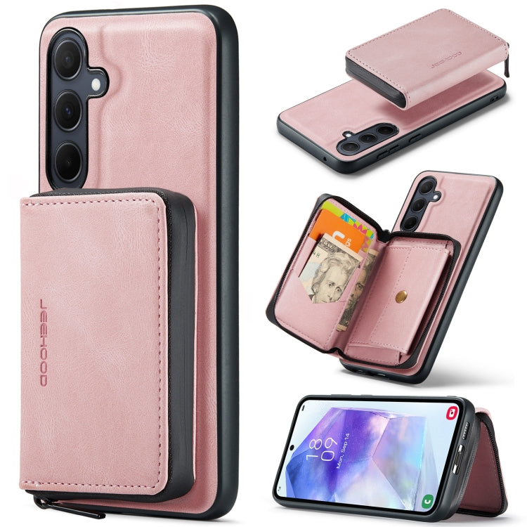 JEEHOOD Magnetic Zipper Horizontal Flip Leather Phone Case, For Samsung Galaxy A15 5G, For Samsung Galaxy A55 5G, For Samsung Galaxy A35 5G, For Samsung Galaxy S24 Ultra 5G, For Samsung Galaxy S24+ 5G, For Samsung Galaxy S24 5G                         ...