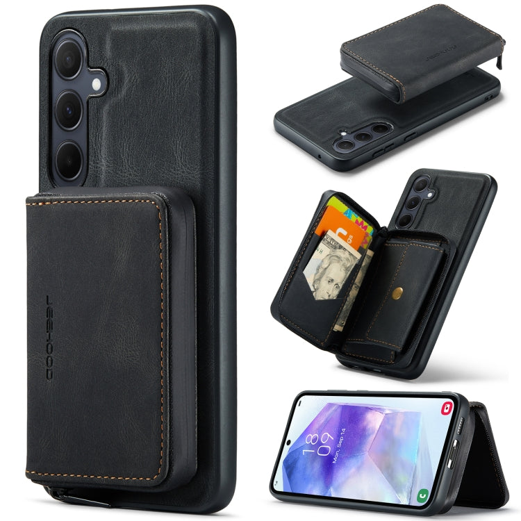 JEEHOOD Magnetic Zipper Horizontal Flip Leather Phone Case, For Samsung Galaxy A15 5G, For Samsung Galaxy A55 5G, For Samsung Galaxy A35 5G, For Samsung Galaxy S24 Ultra 5G, For Samsung Galaxy S24+ 5G, For Samsung Galaxy S24 5G                         ...