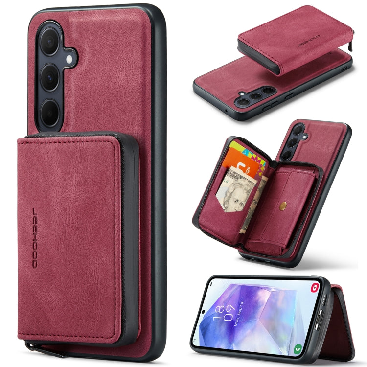 JEEHOOD Magnetic Zipper Horizontal Flip Leather Phone Case, For Samsung Galaxy A15 5G, For Samsung Galaxy A55 5G, For Samsung Galaxy A35 5G, For Samsung Galaxy S24 Ultra 5G, For Samsung Galaxy S24+ 5G, For Samsung Galaxy S24 5G                         ...