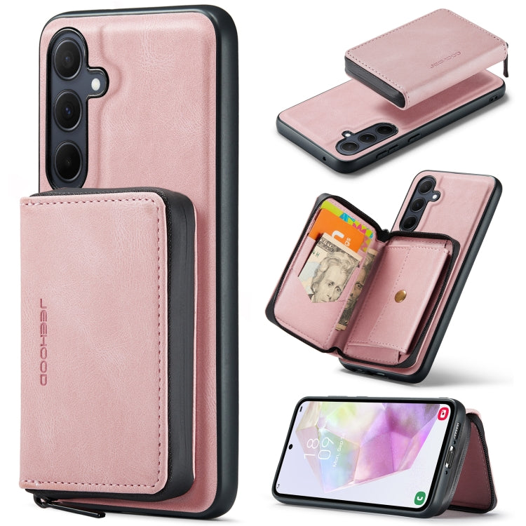 JEEHOOD Magnetic Zipper Horizontal Flip Leather Phone Case, For Samsung Galaxy A15 5G, For Samsung Galaxy A55 5G, For Samsung Galaxy A35 5G, For Samsung Galaxy S24 Ultra 5G, For Samsung Galaxy S24+ 5G, For Samsung Galaxy S24 5G                         ...