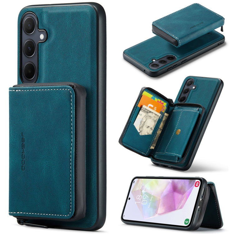 JEEHOOD Magnetic Zipper Horizontal Flip Leather Phone Case, For Samsung Galaxy A15 5G, For Samsung Galaxy A55 5G, For Samsung Galaxy A35 5G, For Samsung Galaxy S24 Ultra 5G, For Samsung Galaxy S24+ 5G, For Samsung Galaxy S24 5G                         ...