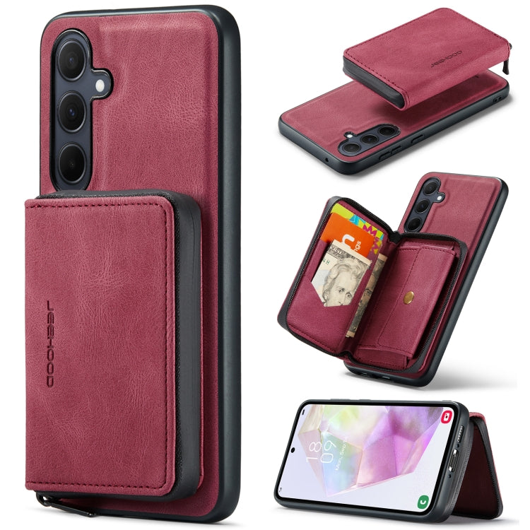 JEEHOOD Magnetic Zipper Horizontal Flip Leather Phone Case, For Samsung Galaxy A15 5G, For Samsung Galaxy A55 5G, For Samsung Galaxy A35 5G, For Samsung Galaxy S24 Ultra 5G, For Samsung Galaxy S24+ 5G, For Samsung Galaxy S24 5G                         ...
