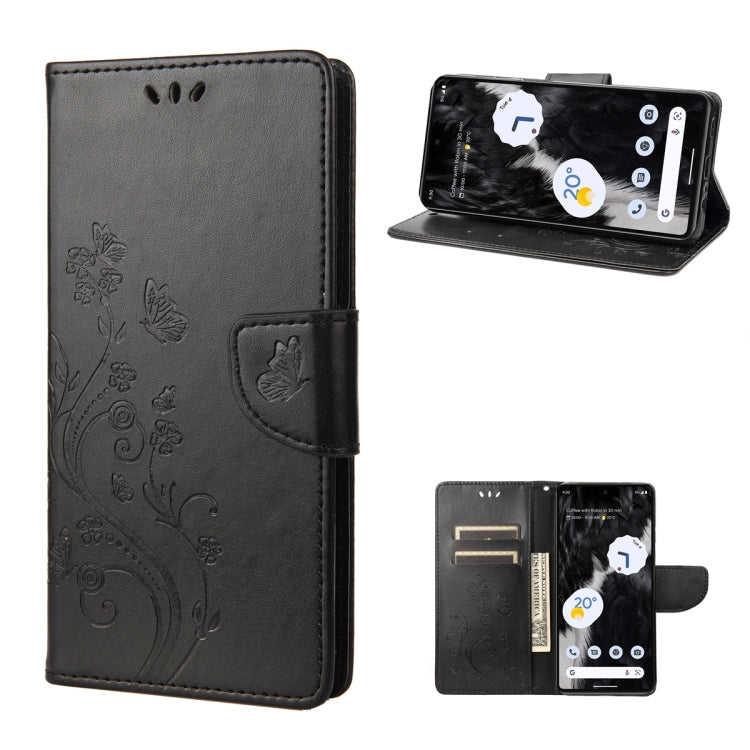 Butterfly Flower Pattern Flip Leather Phone Case, For Google Pixel 7a, For Samsung Galaxy S23 5G, For Samsung Galaxy S23+ 5G, For Samsung Galaxy S23 Ultra 5G