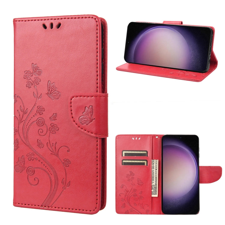 Butterfly Flower Pattern Flip Leather Phone Case, For Google Pixel 7a, For Samsung Galaxy S23 5G, For Samsung Galaxy S23+ 5G, For Samsung Galaxy S23 Ultra 5G