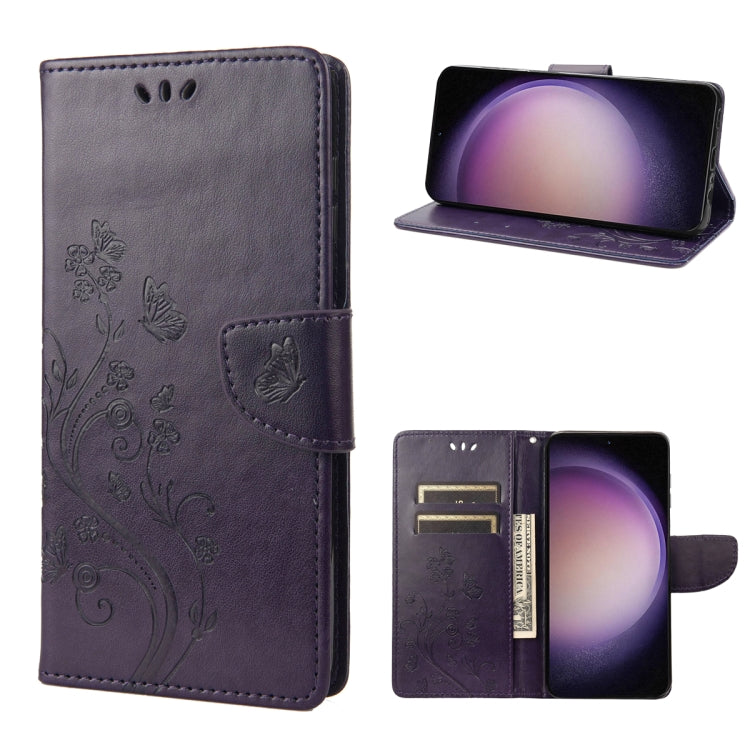 Butterfly Flower Pattern Flip Leather Phone Case, For Google Pixel 7a, For Samsung Galaxy S23 5G, For Samsung Galaxy S23+ 5G, For Samsung Galaxy S23 Ultra 5G