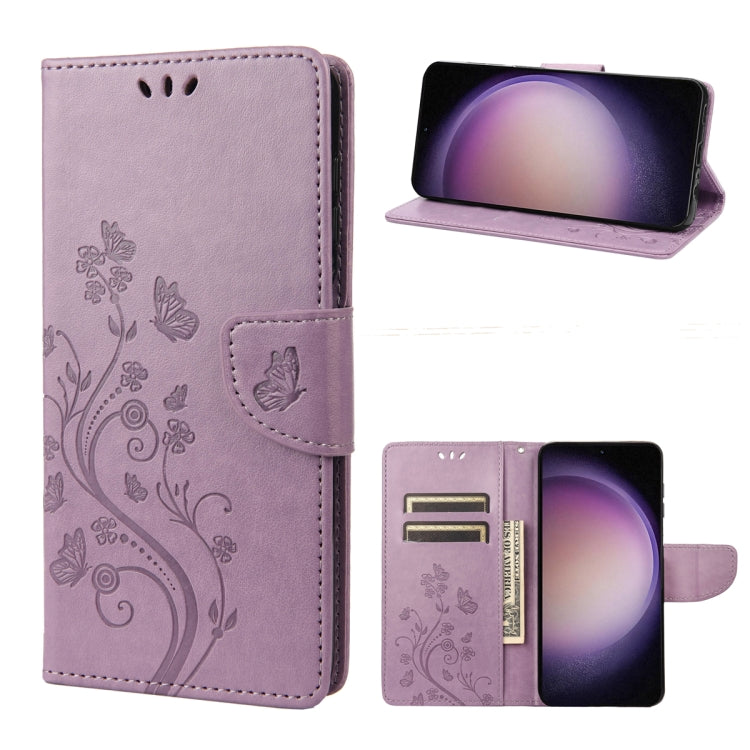 Butterfly Flower Pattern Flip Leather Phone Case, For Google Pixel 7a, For Samsung Galaxy S23 5G, For Samsung Galaxy S23+ 5G, For Samsung Galaxy S23 Ultra 5G