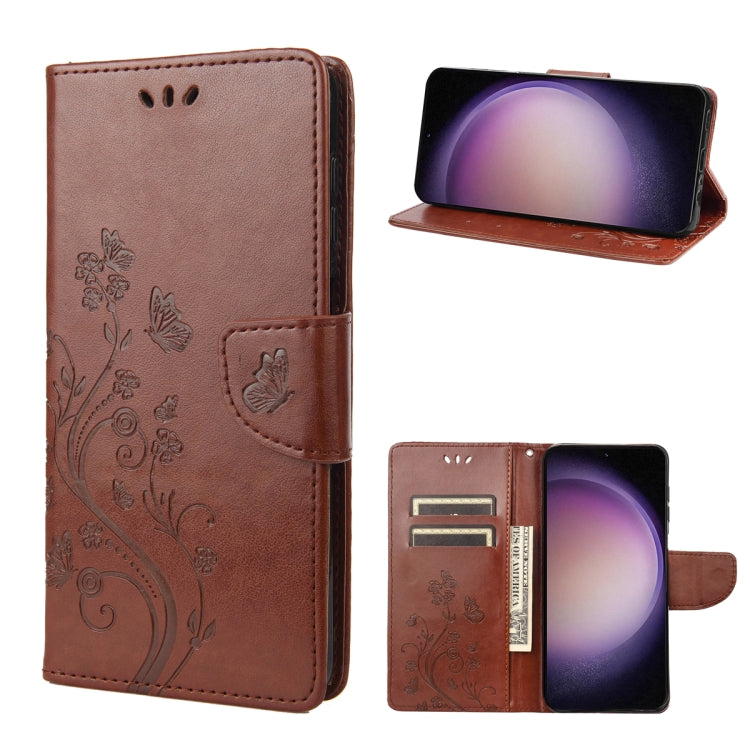 Butterfly Flower Pattern Flip Leather Phone Case, For Google Pixel 7a, For Samsung Galaxy S23 5G, For Samsung Galaxy S23+ 5G, For Samsung Galaxy S23 Ultra 5G