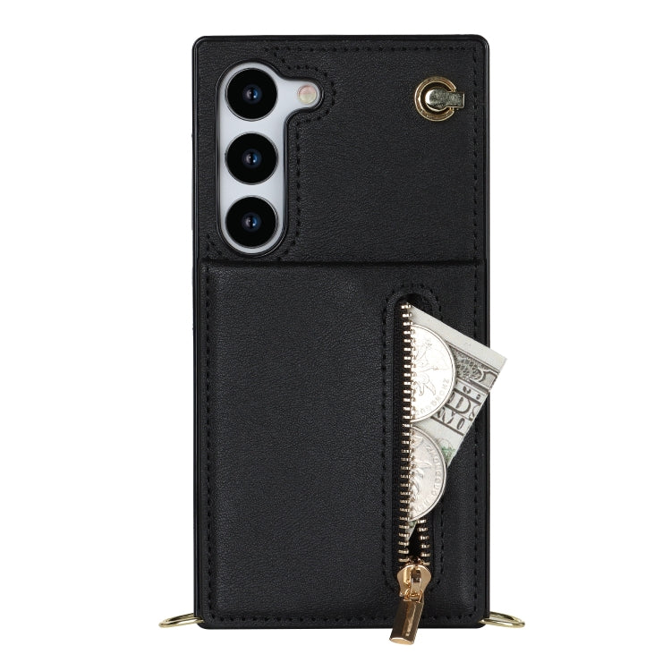 Cross-body Zipper Square TPU+PU Back Cover Case, For Samsung Galaxy S23 5G, For Samsung Galaxy S23+ 5G, For Samsung Galaxy S23 Ultra 5G