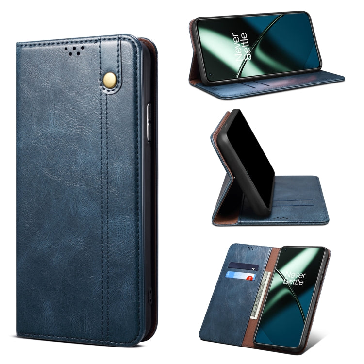 Oil Wax Crazy Horse Texture Leather Phone Case, For OnePlus 11, For OnePlus 11R, For OnePlus Ace 2 5G, For vivo iQOO 11, For Samsung Galaxy A54 5G