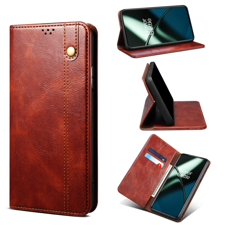 Oil Wax Crazy Horse Texture Leather Phone Case, For OnePlus 11, For OnePlus 11R, For OnePlus Ace 2 5G, For vivo iQOO 11, For Samsung Galaxy A54 5G