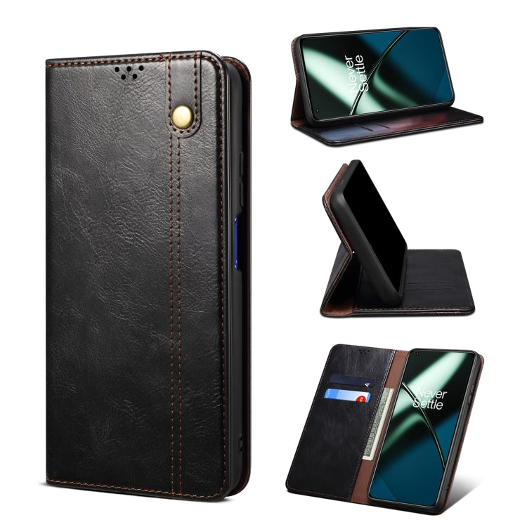 Oil Wax Crazy Horse Texture Leather Phone Case, For OnePlus 11, For OnePlus 11R, For OnePlus Ace 2 5G, For vivo iQOO 11, For Samsung Galaxy A54 5G