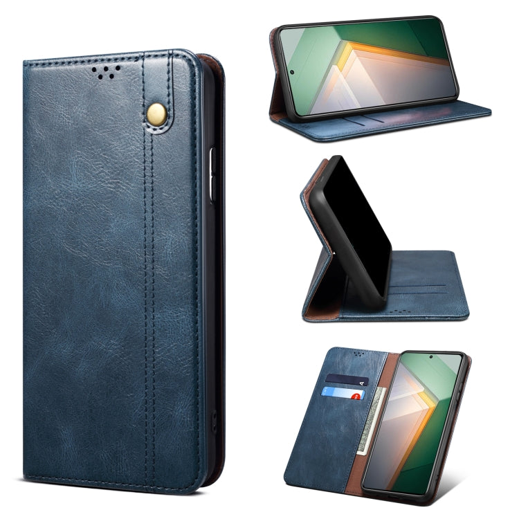 Oil Wax Crazy Horse Texture Leather Phone Case, For OnePlus 11, For OnePlus 11R, For OnePlus Ace 2 5G, For vivo iQOO 11, For Samsung Galaxy A54 5G