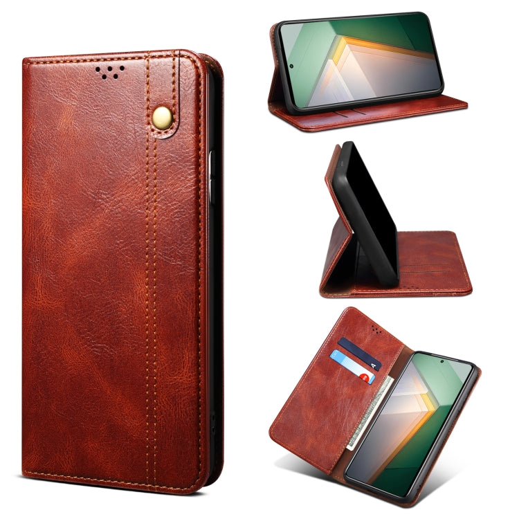 Oil Wax Crazy Horse Texture Leather Phone Case, For OnePlus 11, For OnePlus 11R, For OnePlus Ace 2 5G, For vivo iQOO 11, For Samsung Galaxy A54 5G