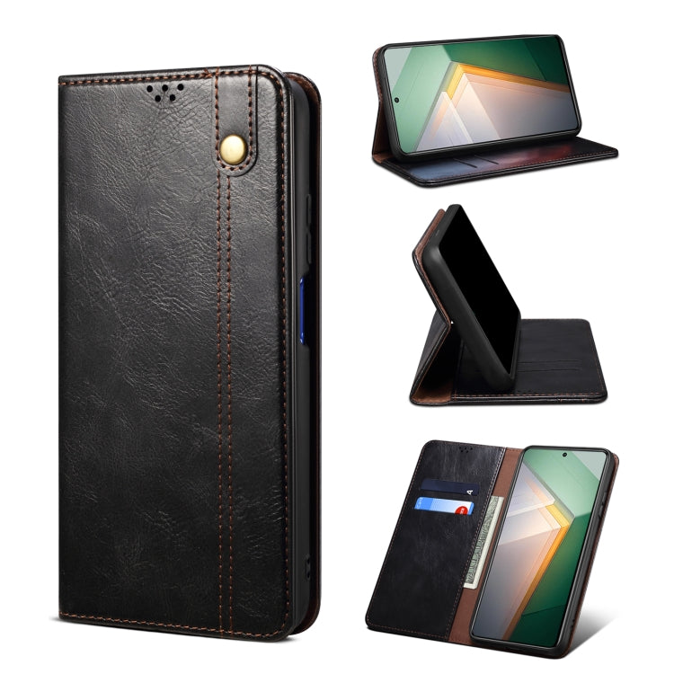 Oil Wax Crazy Horse Texture Leather Phone Case, For OnePlus 11, For OnePlus 11R, For OnePlus Ace 2 5G, For vivo iQOO 11, For Samsung Galaxy A54 5G