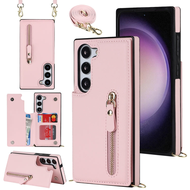 Cross-body Zipper Square Phone Case, For Samsung Galaxy S23 5G, For Samsung Galaxy S23+ 5G, For Samsung Galaxy S23 Ultra 5G