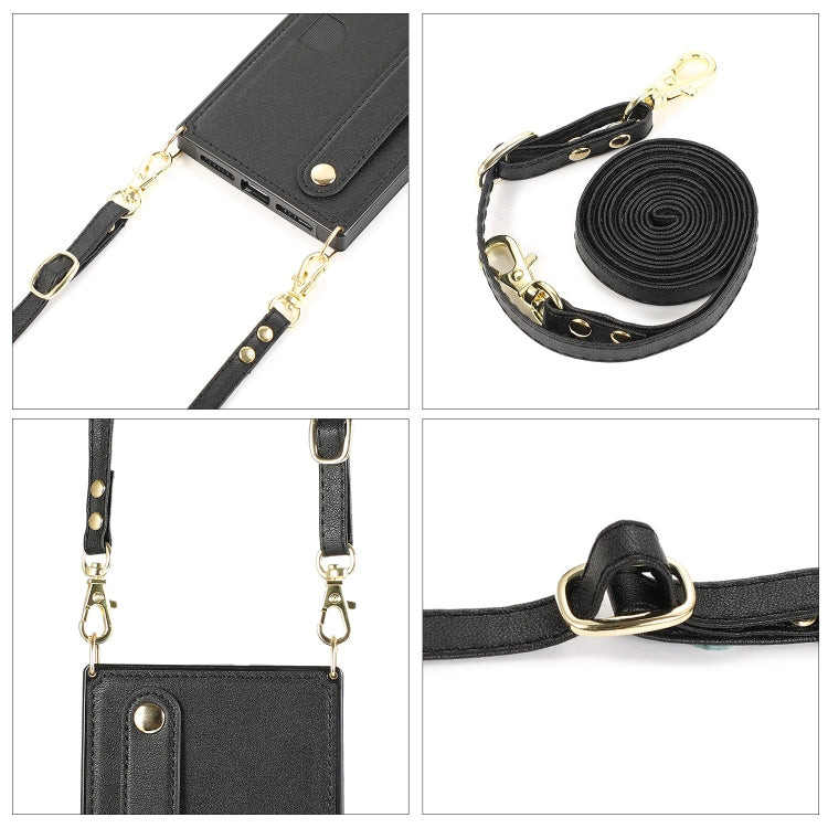 Cross-body Wristband Holder Square Phone Case, For Samsung Galaxy S23 5G, For Samsung Galaxy S23+ 5G, For Samsung Galaxy S23 Ultra 5G