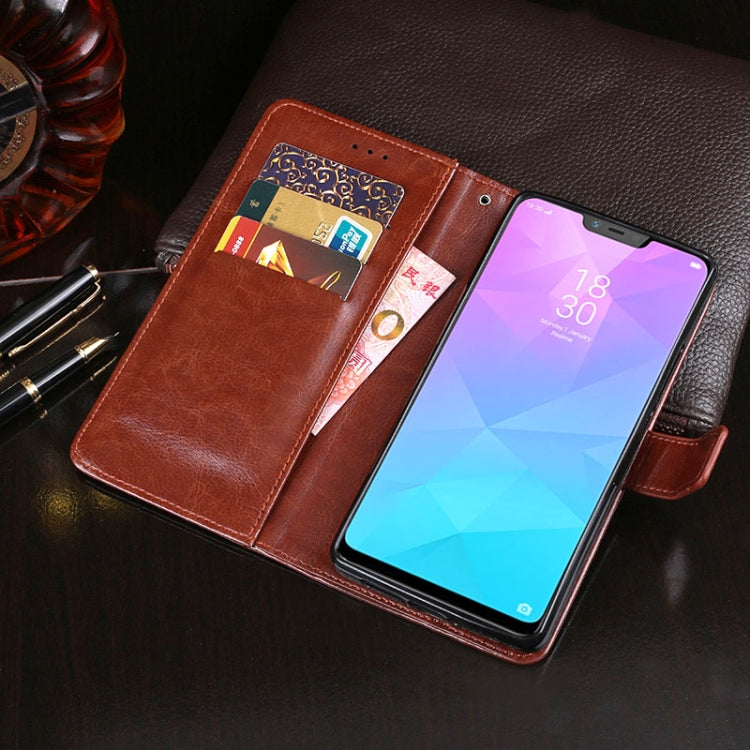 idewei Crazy Horse Texture Horizontal Flip Leather Case with Holder & Card Slots & Wallet, For OPPO Realme 2, For OPPO Realme 3, For OPPO Realme 5 / Realme 5s, For OPPO Realme C2, For OPPO Realme X, For OPPO Realme X50 5G