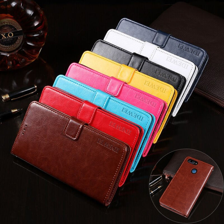 idewei Crazy Horse Texture Horizontal Flip Leather Case with Holder & Card Slots & Wallet, For OPPO Realme 2, For OPPO Realme 3, For OPPO Realme 5 / Realme 5s, For OPPO Realme C2, For OPPO Realme X, For OPPO Realme X50 5G