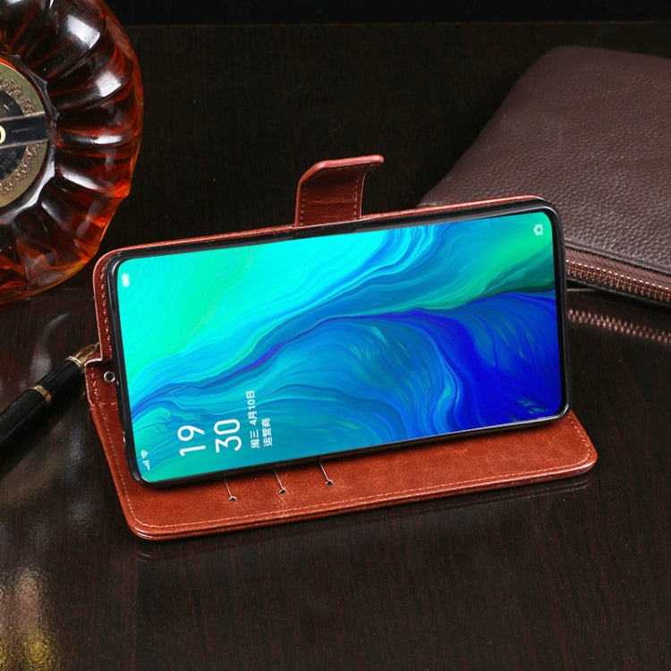 idewei Crazy Horse Texture Horizontal Flip Leather Case with Holder & Card Slots & Wallet, For OPPO Reno, For OPPO Reno2 Z, For OPPO Reno3, For OPPO Reno3 Pro, For OPPO Reno A, For OPPO Reno Ace