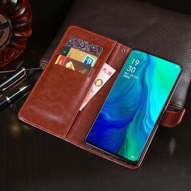 idewei Crazy Horse Texture Horizontal Flip Leather Case with Holder & Card Slots & Wallet, For OPPO Reno, For OPPO Reno2 Z, For OPPO Reno3, For OPPO Reno3 Pro, For OPPO Reno A, For OPPO Reno Ace