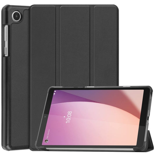 Custer Pure Color 3-Fold Holder Leather Tablet Case, For Lenovo Tab M8 4th Gen / TB-300FU, For Huawei Matepad SE 10.4