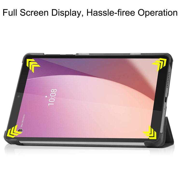 Custer Pure Color 3-Fold Holder Leather Tablet Case, For Lenovo Tab M8 4th Gen / TB-300FU, For Huawei Matepad SE 10.4