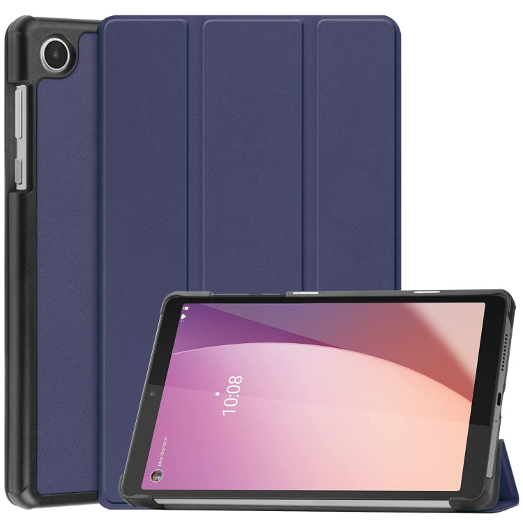 Custer Pure Color 3-Fold Holder Leather Tablet Case, For Lenovo Tab M8 4th Gen / TB-300FU, For Huawei Matepad SE 10.4