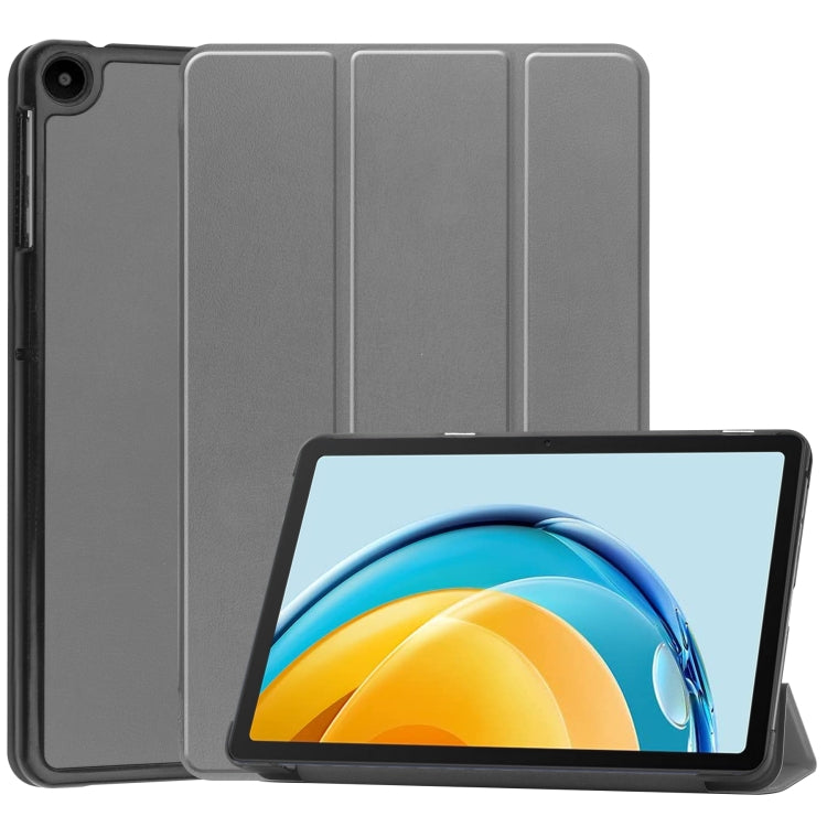 Custer Pure Color 3-Fold Holder Leather Tablet Case, For Lenovo Tab M8 4th Gen / TB-300FU, For Huawei Matepad SE 10.4