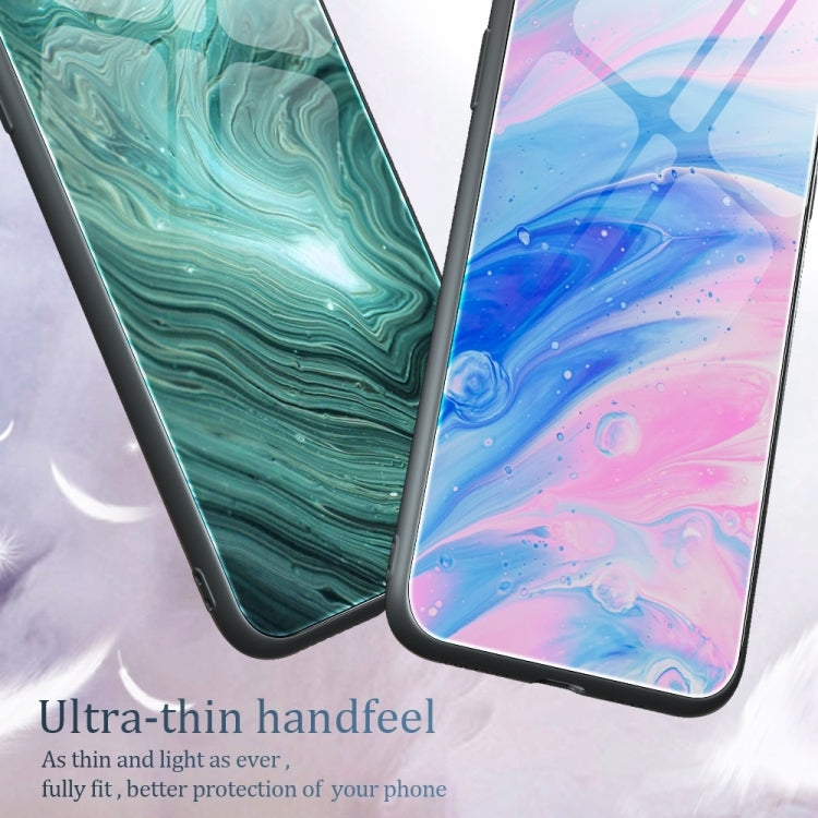 Marble Pattern Glass Phone Case, For Samsung Galaxy A54 5G