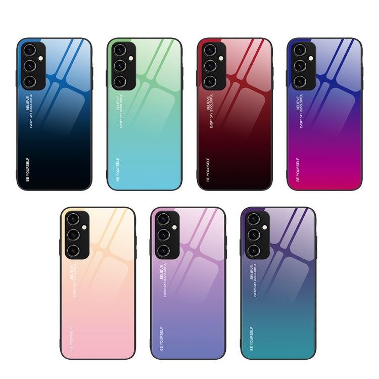 Gradient Color Glass Phone Case, For Samsung Galaxy A54 5G