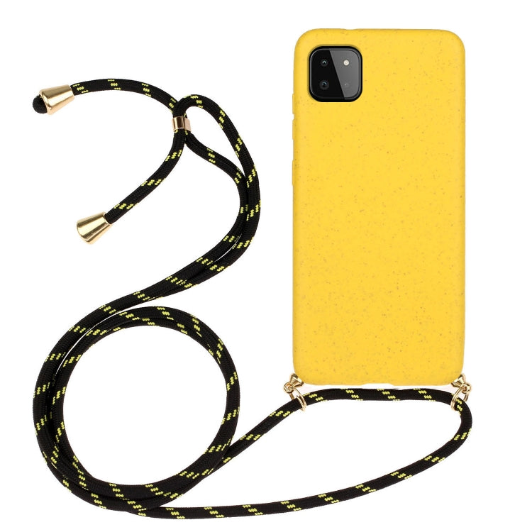 Wheat Straw Material + TPU Phone Case with Lanyard, For Samsung Galaxy A14 5G, For Samsung Galaxy S23 FE 5G, For Samsung Galaxy A34 5G, For Samsung Galaxy A54 5G, For Samsung Galaxy A23, For Samsung Galaxy A22 5G