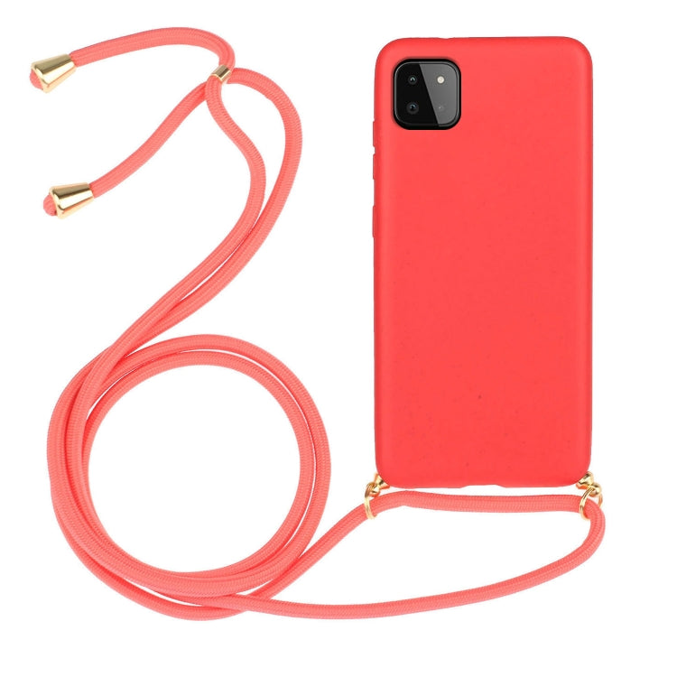 Wheat Straw Material + TPU Phone Case with Lanyard, For Samsung Galaxy A14 5G, For Samsung Galaxy S23 FE 5G, For Samsung Galaxy A34 5G, For Samsung Galaxy A54 5G, For Samsung Galaxy A23, For Samsung Galaxy A22 5G