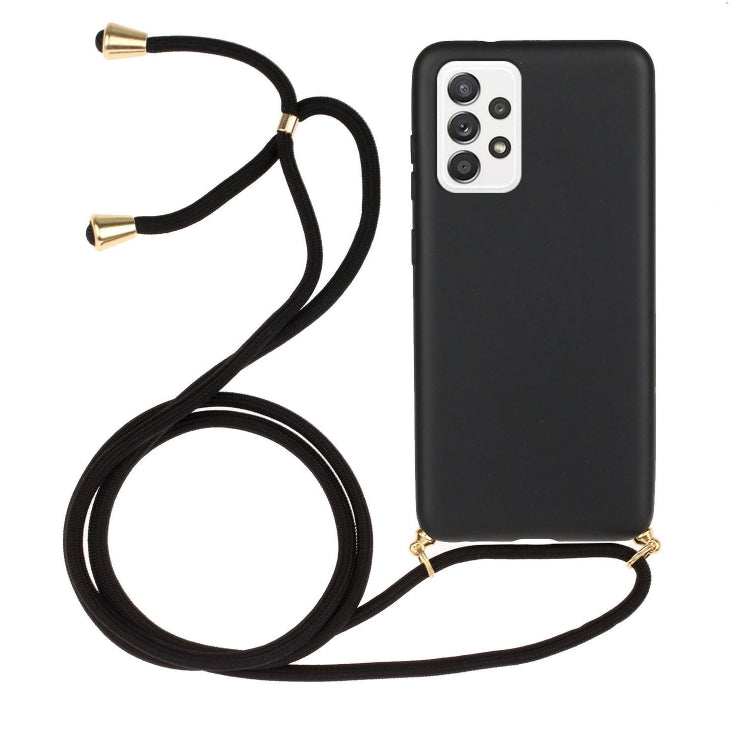 Wheat Straw Material + TPU Phone Case with Lanyard, For Samsung Galaxy A14 5G, For Samsung Galaxy S23 FE 5G, For Samsung Galaxy A34 5G, For Samsung Galaxy A54 5G, For Samsung Galaxy A23, For Samsung Galaxy A22 5G
