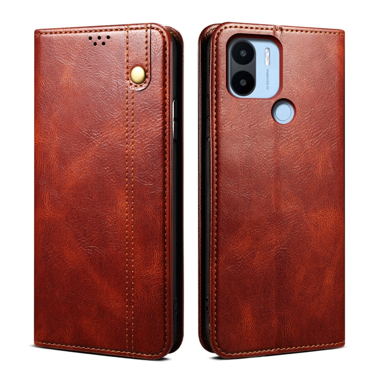 Oil Wax Crazy Horse Texture Leather Phone Case, For Xiaomi Poco C50, For Xiaomi Poco X5 Pro 5G / Redmi Note 12 Pro Speed